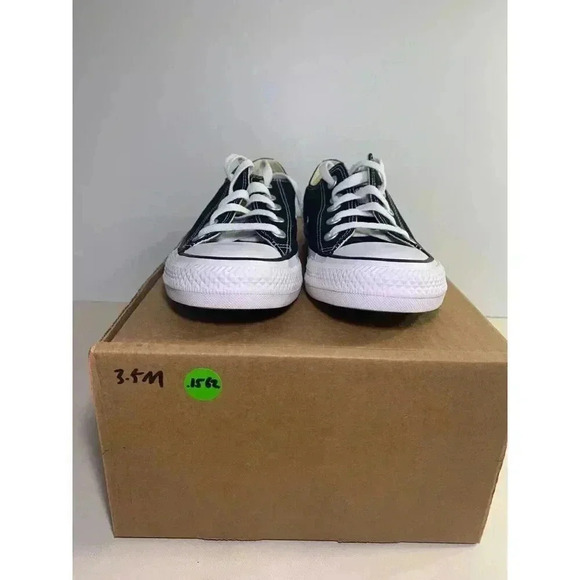 .1562 NEW! Converse All Star Low Top Black/White, US-3.5 Mens - Picture 2 of 6